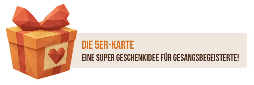 Singnastics 5er-Karte als Geschenkidee für Gesangsbegeisterte